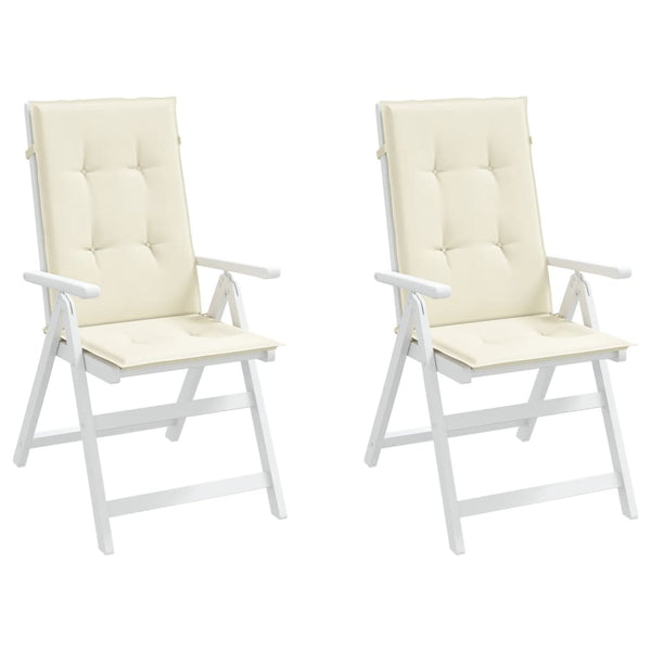 Gartenstuhlauflagen Hochlehner Creme 2er-Set