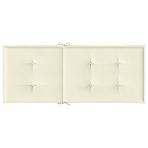 Gartenstuhlauflagen Hochlehner Creme 2er-Set