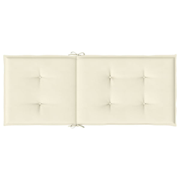 Gartenstuhlauflagen Hochlehner Creme 2er-Set
