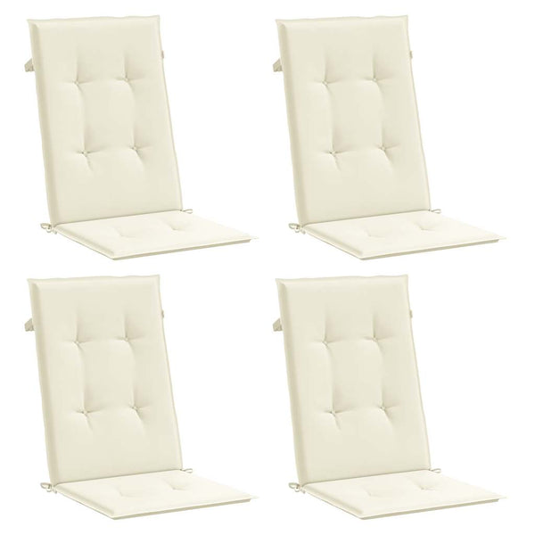 Gartenstuhlauflagen Hochlehner Creme 4er Set