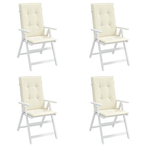 Gartenstuhlauflagen Hochlehner Creme 4er Set