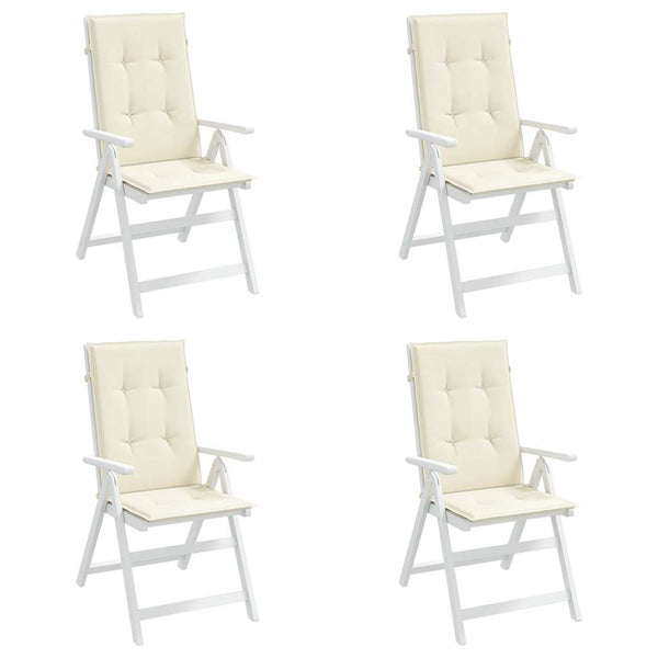 Gartenstuhlauflagen Hochlehner Creme 4er Set