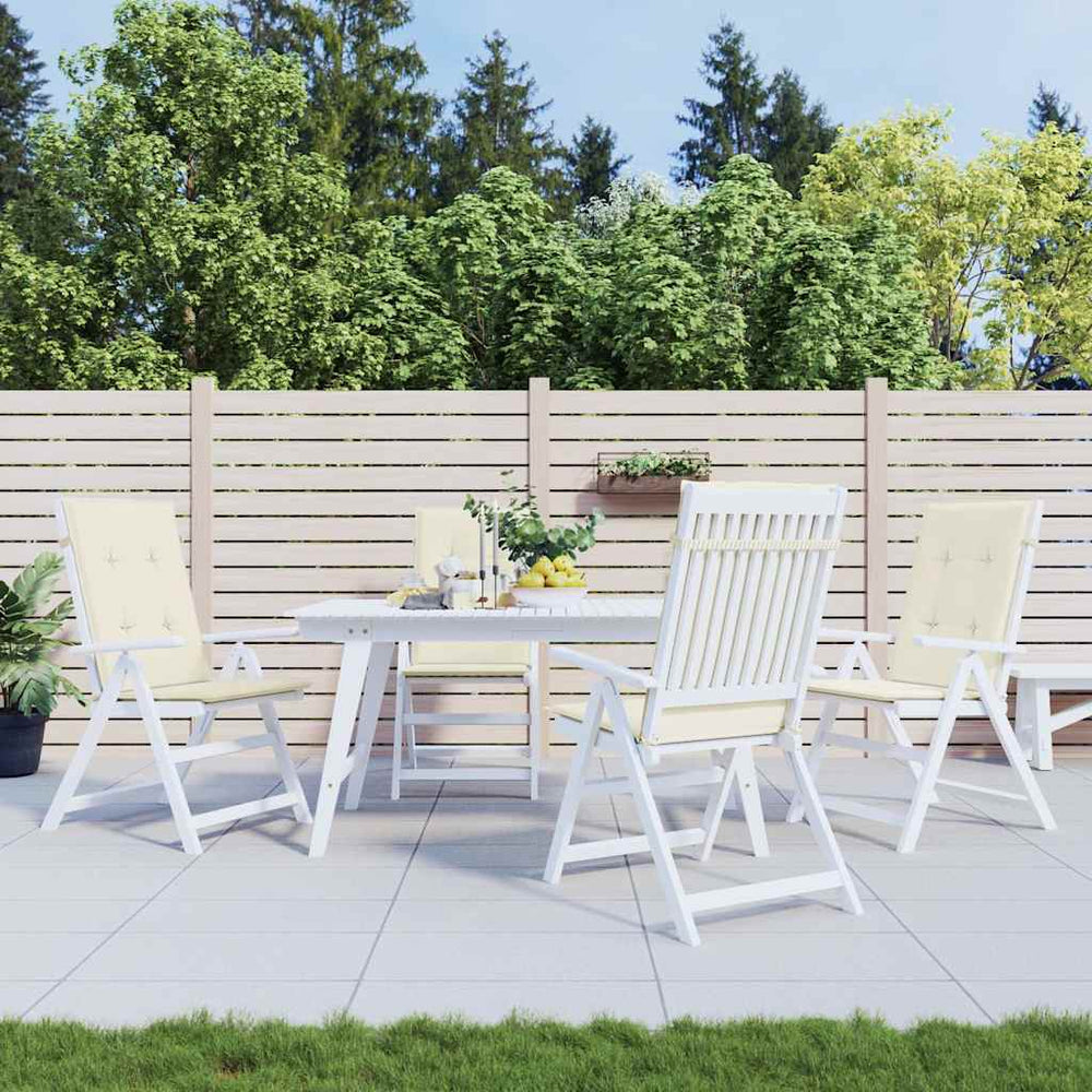 Gartenstuhlauflagen Hochlehner Creme 4er Set
