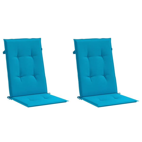 Gartenstuhlauflagen Hochlehner Blau 2er-Set