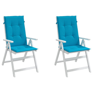 Gartenstuhlauflagen Hochlehner Blau 2er-Set