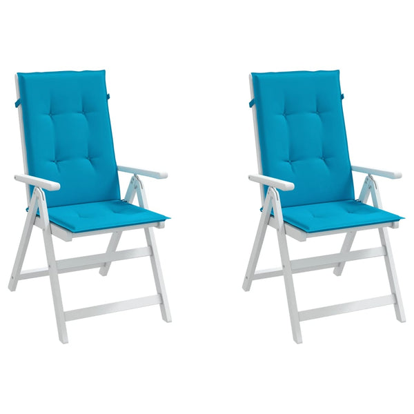 Gartenstuhlauflagen Hochlehner Blau 2er-Set