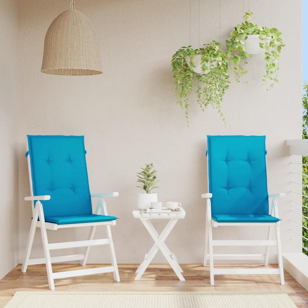 Gartenstuhlauflagen Hochlehner Blau 2er-Set
