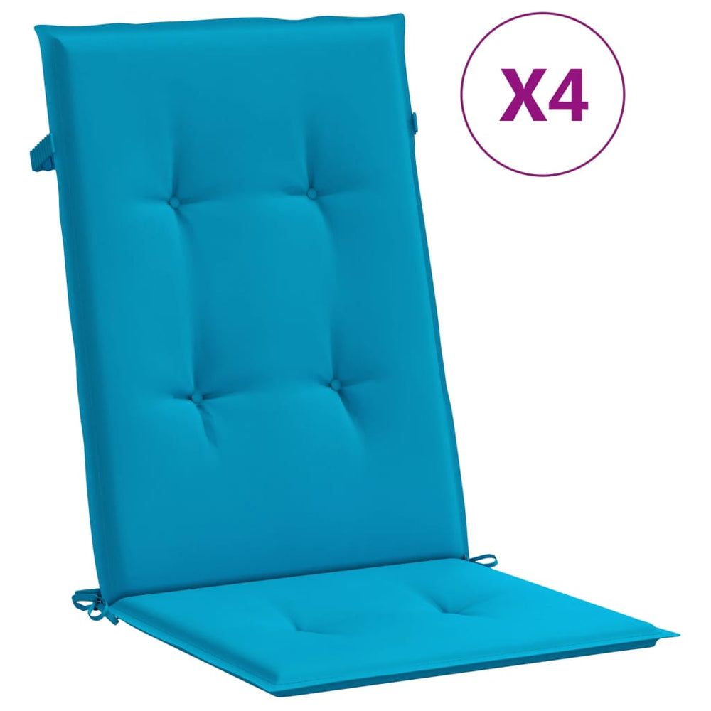 Gartenstuhlauflagen Hochlehner Blau 4er Set