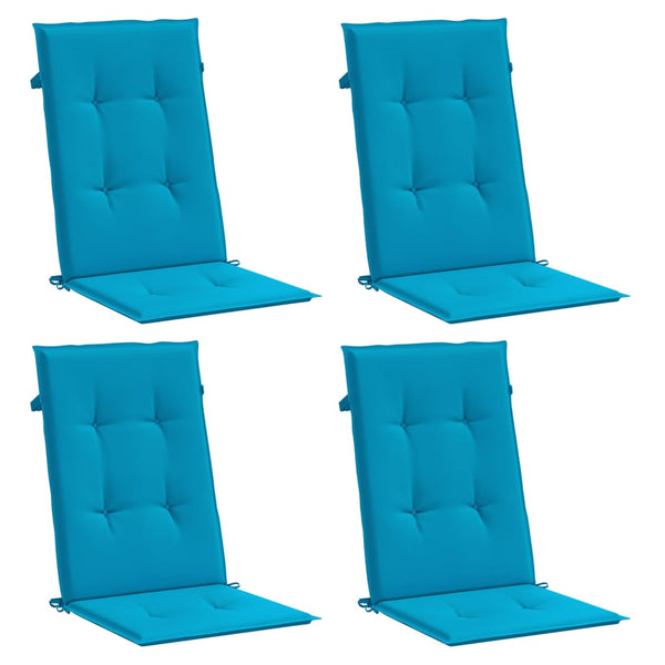 Gartenstuhlauflagen Hochlehner Blau 4er Set