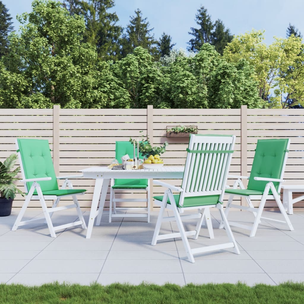 Gartenstuhlauflagen Hochlehner Grün 4er Set