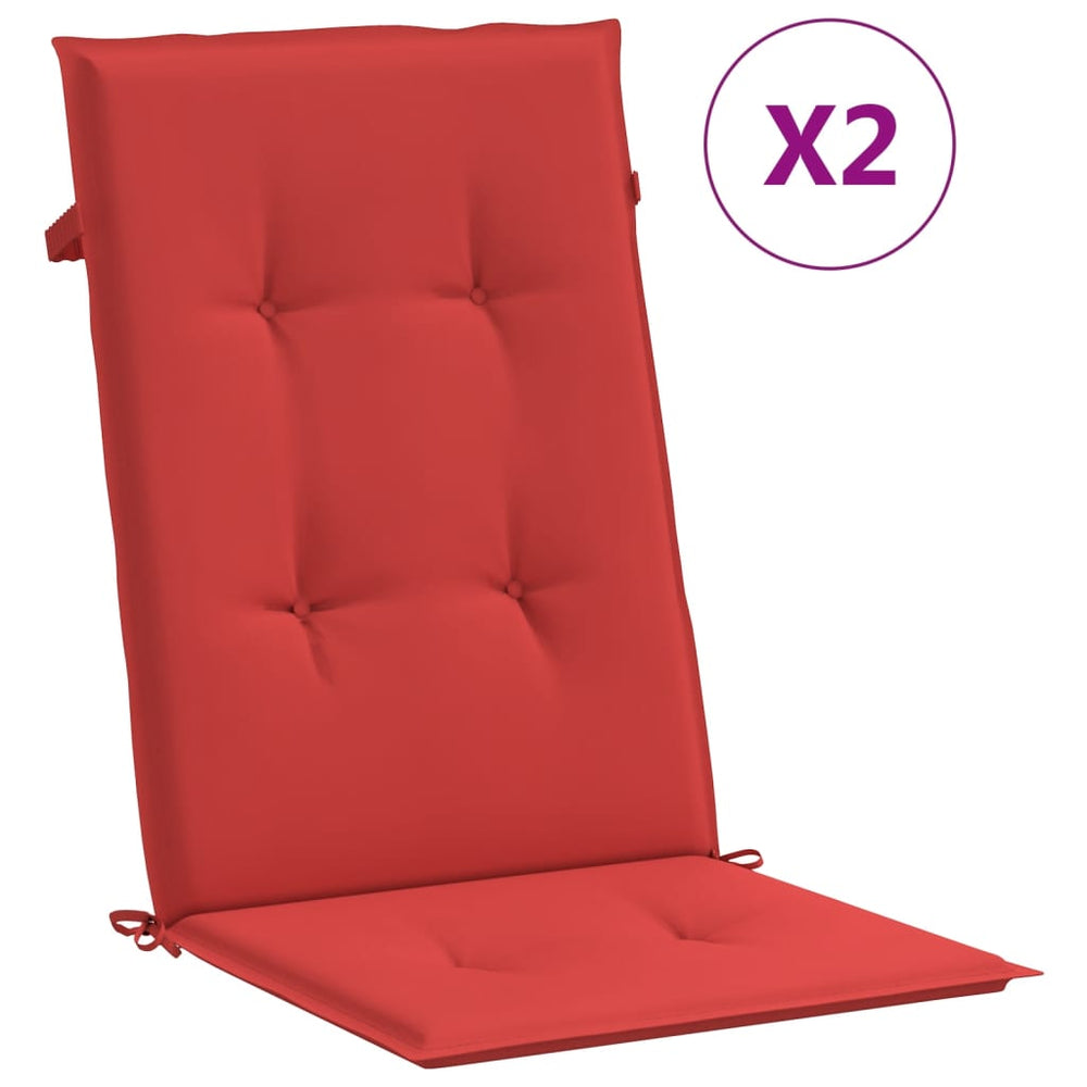 Gartenstuhlauflagen Hochlehner Rot 2er Set