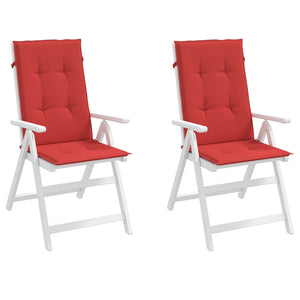 Gartenstuhlauflagen Hochlehner Rot 2er Set