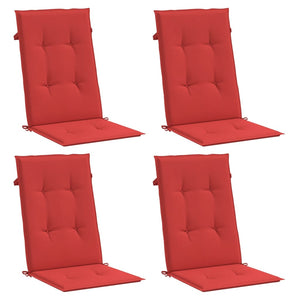 Gartenstuhlauflagen Hochlehner Rot 4er Set