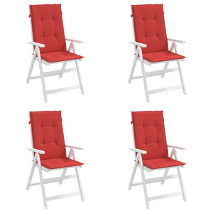 Gartenstuhlauflagen Hochlehner Rot 4er Set
