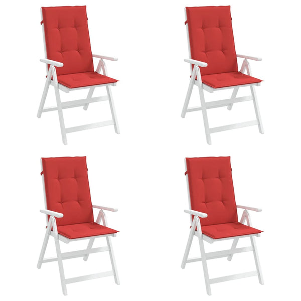 Gartenstuhlauflagen Hochlehner Rot 4er Set