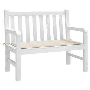 Gartenbank Auflage Creme 100x50 cm