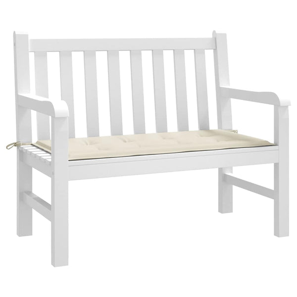 Gartenbank Auflage Creme 100x50 cm