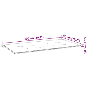 Gartenbank Auflage Creme 100x50 cm