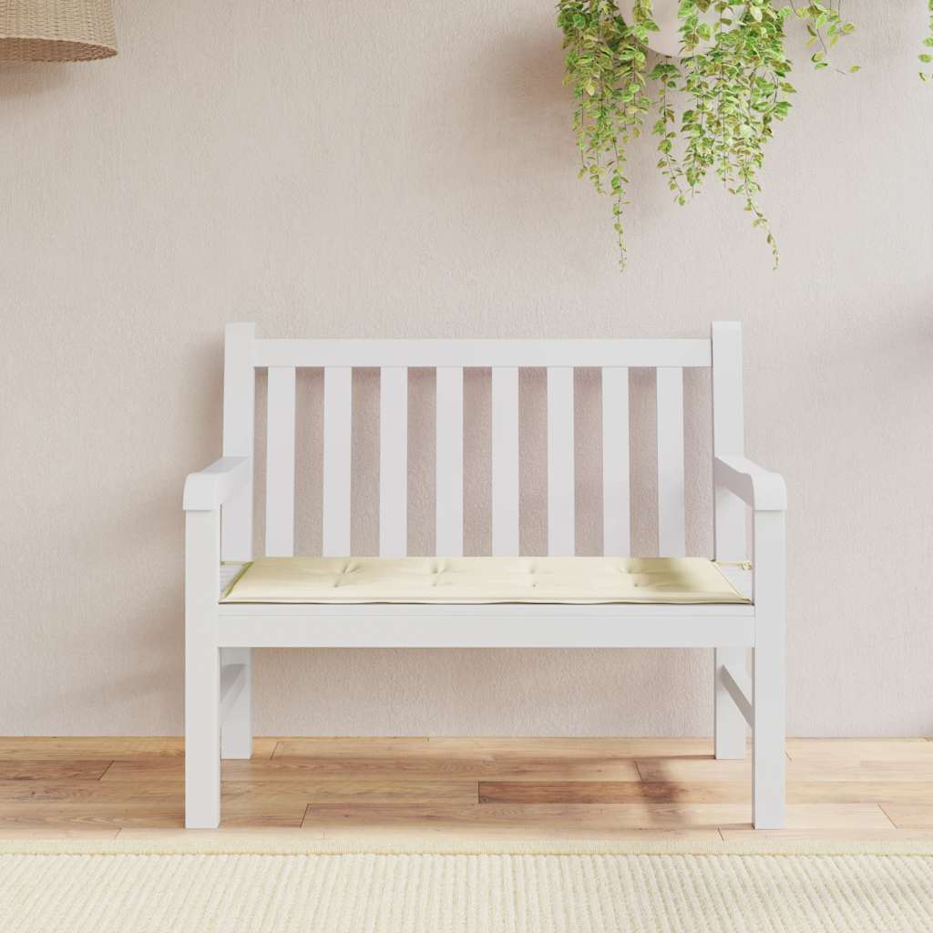 Gartenbank Auflage Creme 100x50 cm