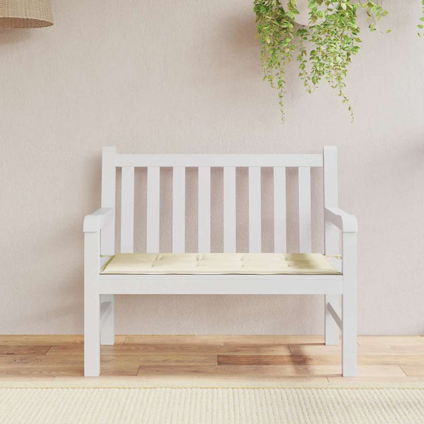 Gartenbank Auflage Creme 100x50 cm