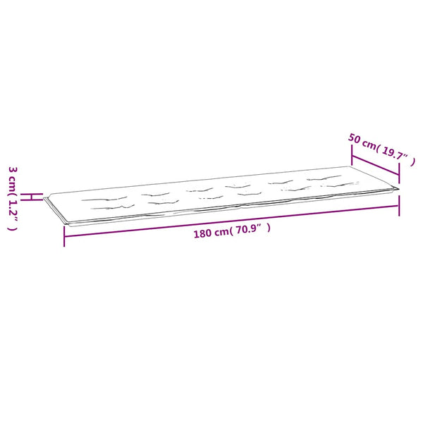 Gartenbank Auflage Creme 180 cm