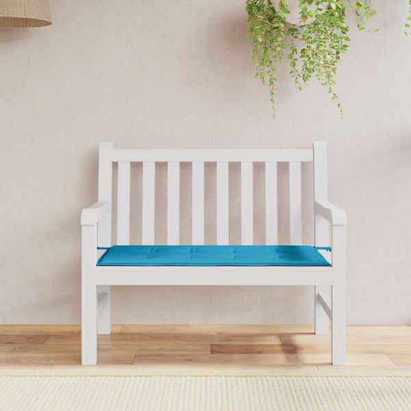 Blaue Gartenbank Auflage 120x50 cm