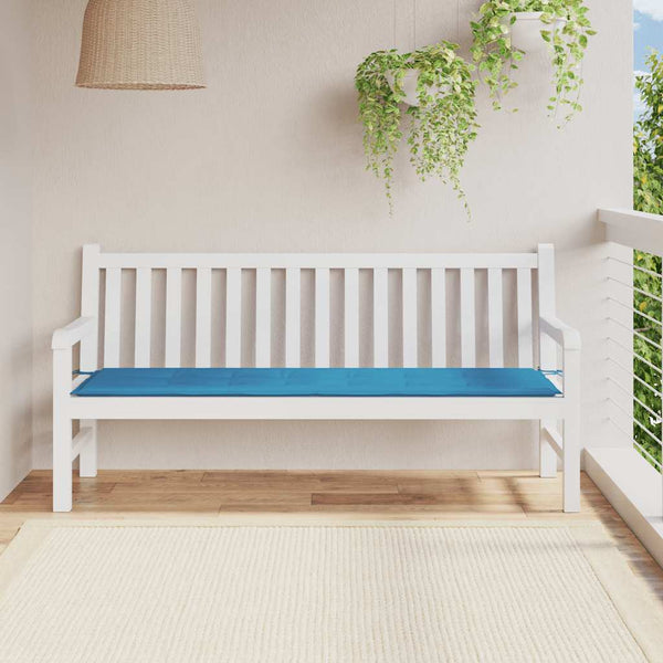 Blaue Gartenbank Auflage 180 cm