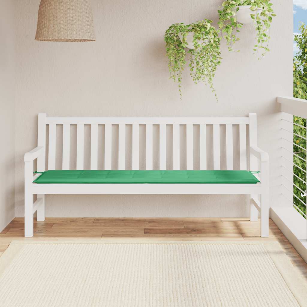 Grüne Gartenbank Auflage 180 cm