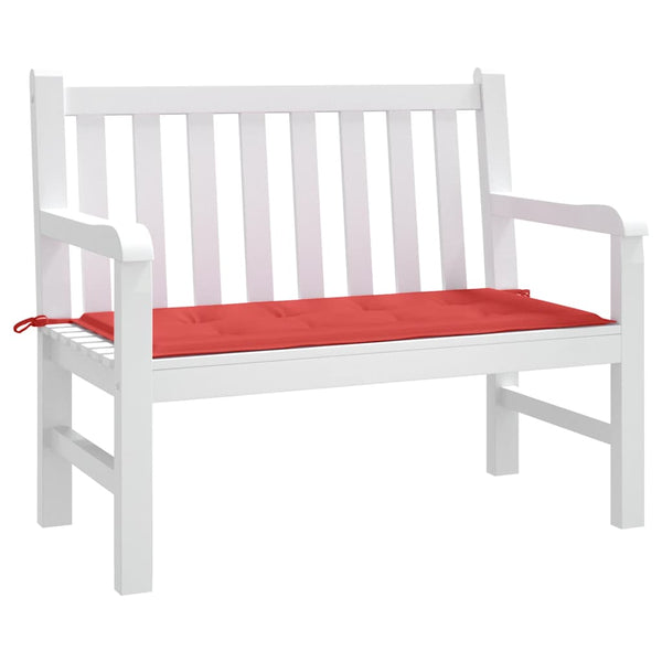 Rote Gartenbank Auflage 120x50 cm