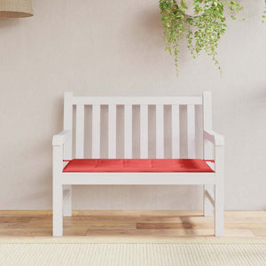 Rote Gartenbank Auflage 120x50 cm