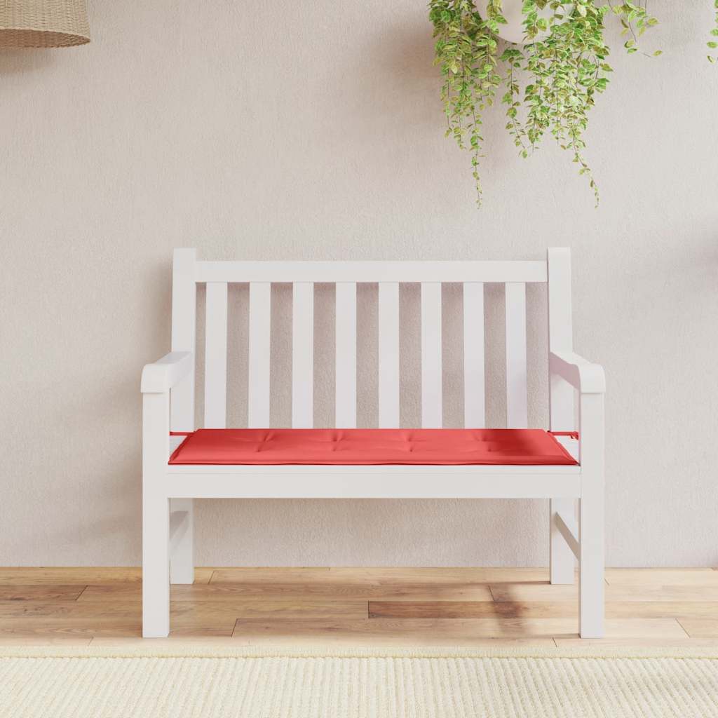 Rote Gartenbank Auflage 120x50 cm