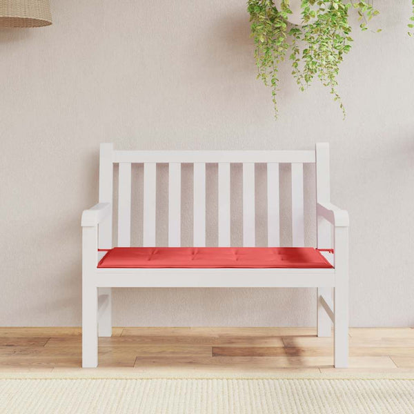 Rote Gartenbank Auflage 120x50 cm