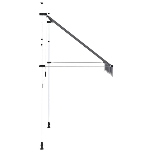 Einziehbare Markise, 250 cm, Blau/Weiß
