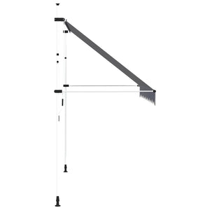 Einziehbare Markise 300 cm Blau/Weiß