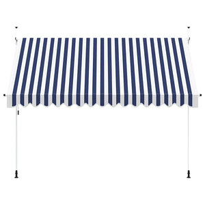 Einziehbare Markise, 350 cm, Blau/Weiß