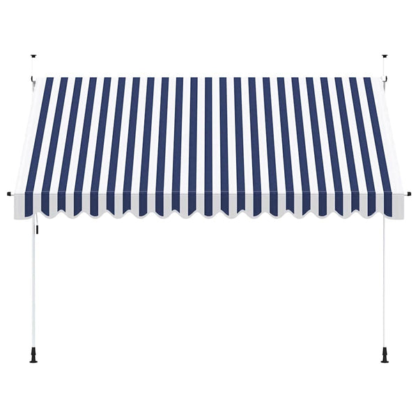 Einziehbare Markise, 350 cm, Blau/Weiß