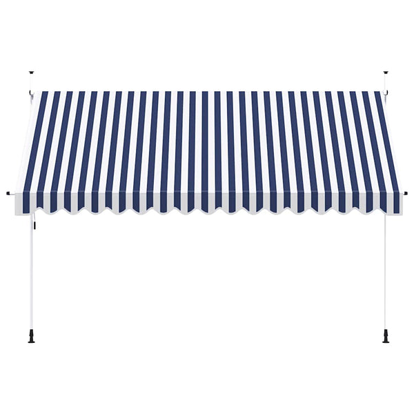 Einziehbare Markise, 400 cm, Blau/Weiß