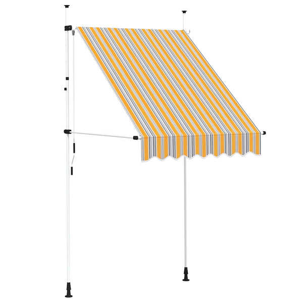 Einziehbare Markise, 150 cm, Gelb/Blau