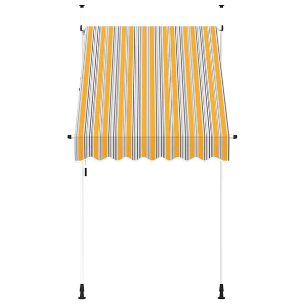 Einziehbare Markise, 150 cm, Gelb/Blau