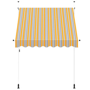 Einziehbare Markise, 200 cm, Gelb/Blau