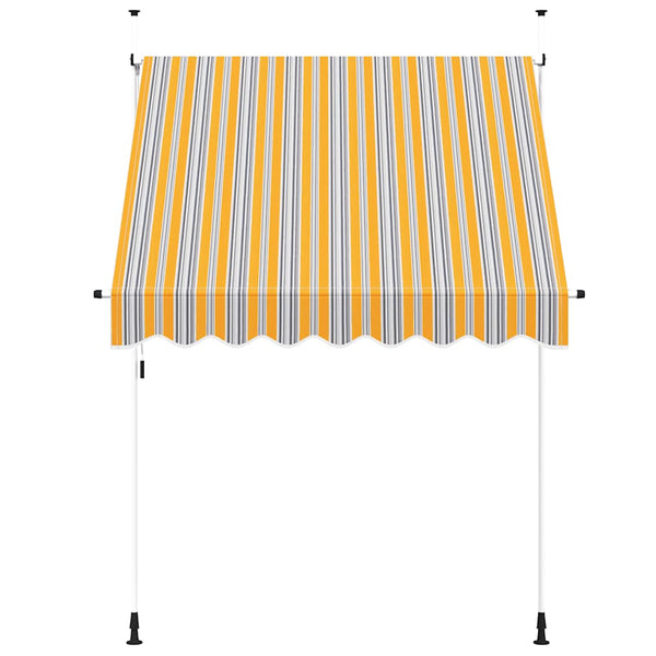 Einziehbare Markise, 200 cm, Gelb/Blau
