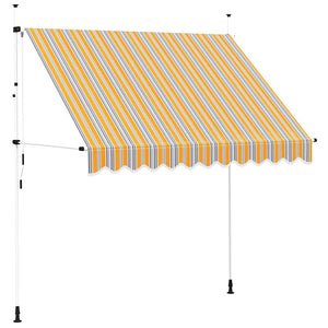 Einziehbare Markise, 250cm, Gelb/Blau