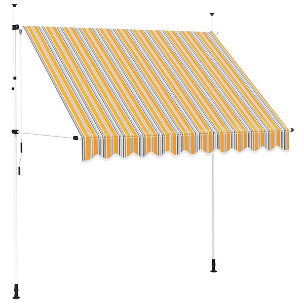 Einziehbare Markise, 250cm, Gelb/Blau