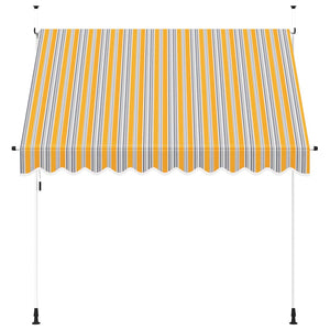 Einziehbare Markise, 250cm, Gelb/Blau