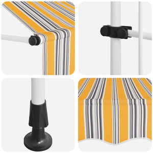 Einziehbare Markise, 250cm, Gelb/Blau