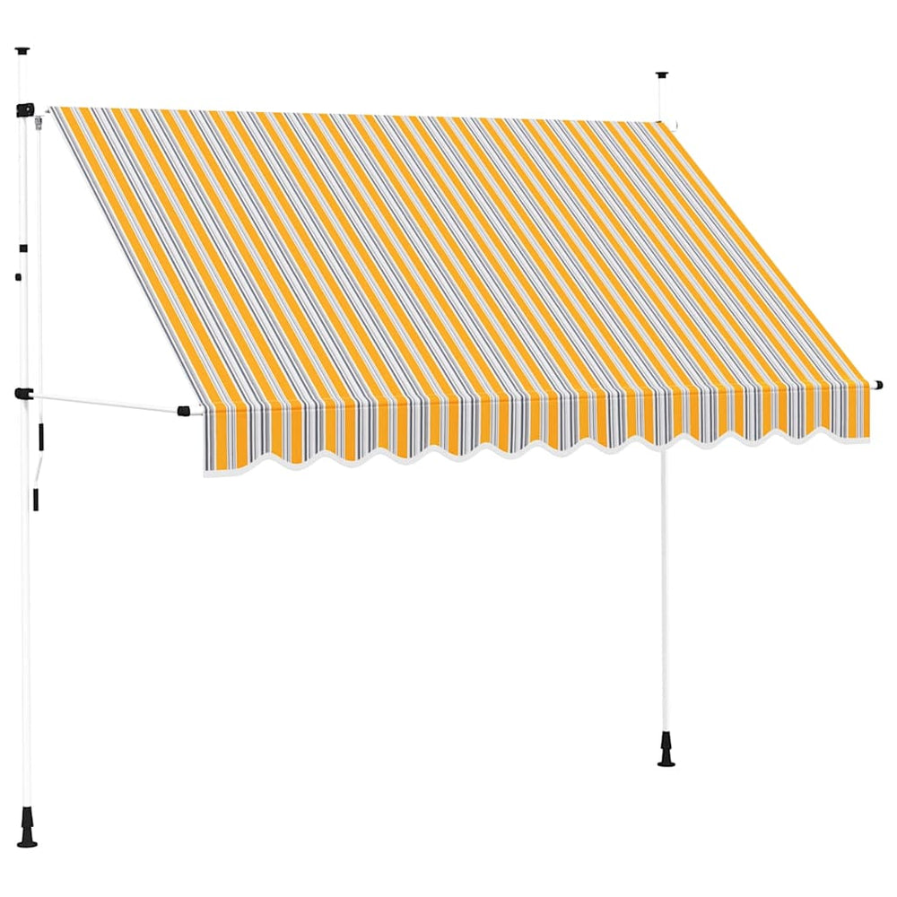 Einziehbare Markise 300 cm Gelb/Blau
