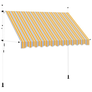 Einziehbare Markise 300 cm Gelb/Blau