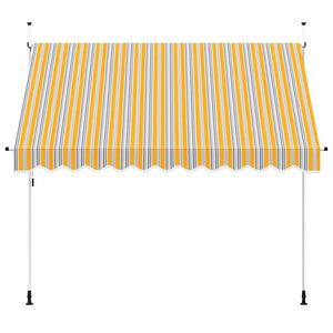 Einziehbare Markise 300 cm Gelb/Blau