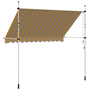 Einziehbare Markise 300 cm Gelb/Blau