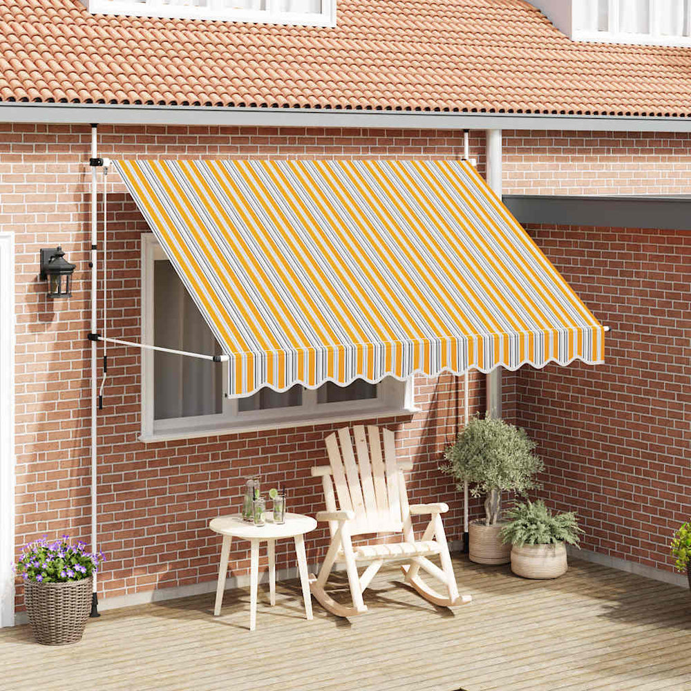 Einziehbare Markise 300 cm Gelb/Blau
